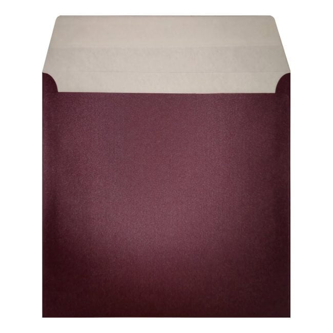 Aubergine Pearl Envelope 155mm Square Open