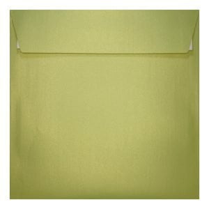 Lime Green Pearl Envelope 155mm Square Closed