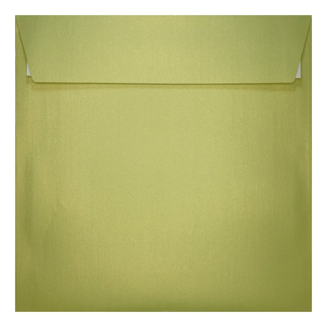 Lime Green Pearl Envelope 155mm Square Closed