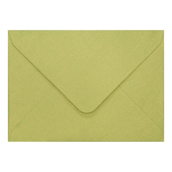 Lime Green Pearl Envelope C7 Closed