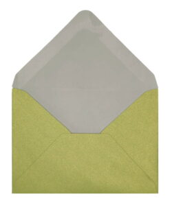 Lime Green Pearl Envelope C7 Open