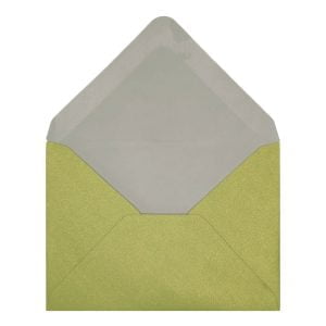 Lime Green Pearl Envelope C7 Open