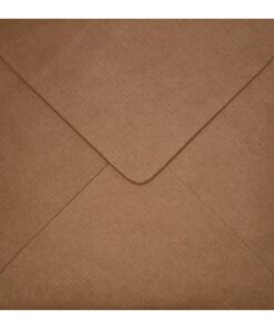 Brown Ribbed Envelope 130mm Square Closed