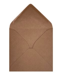 Brown Ribbed Envelope 130mm Square Open