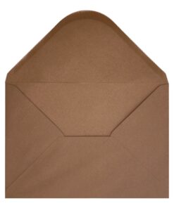 Brown Ribbed Envelope A5 Open