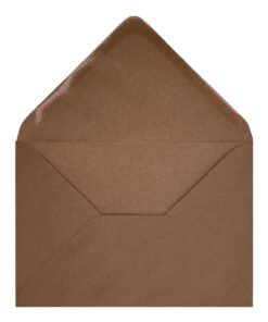 Brown Ribbed Envelope B6 Open
