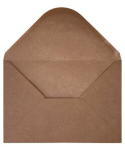 Brown Ribbed Envelope C5 Open