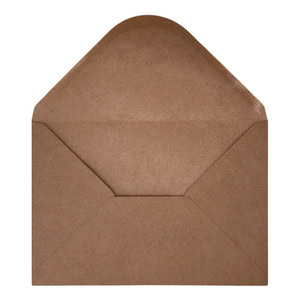 Brown Ribbed Envelope C5 Open