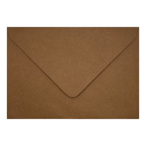 Brown Ribbed Envelope C7 Closed