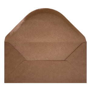 Brown Ribbed Envelope Dl Open