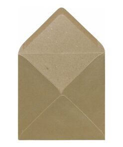 Champagne Kraft Envelope 130mm Square Open