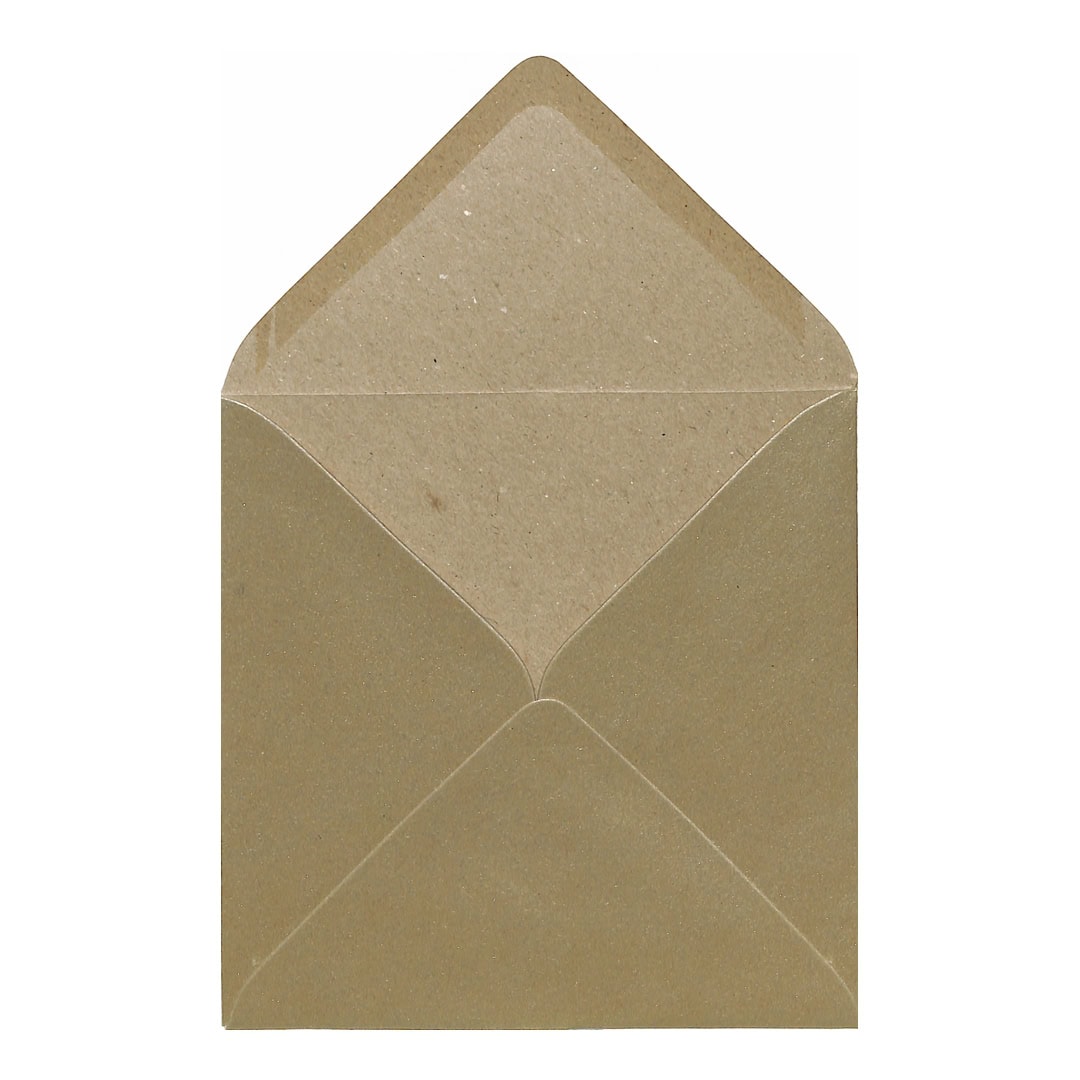 Champagne Kraft Envelope 130mm Square Open