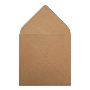 Fleck Kraft Envelope 155mm Square Open