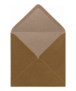 Gold Kraft Envelope 130mm Square Open