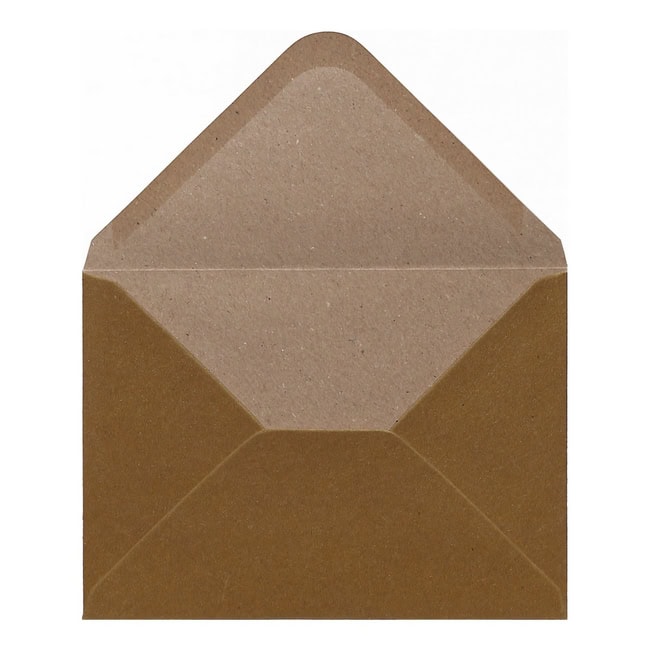 Gold Kraft Envelope 5x7 Open