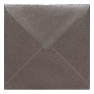 Pewter Kraft Envelope 155mm Square Closed