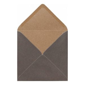Pewter Kraft Envelope 155mm Square Open