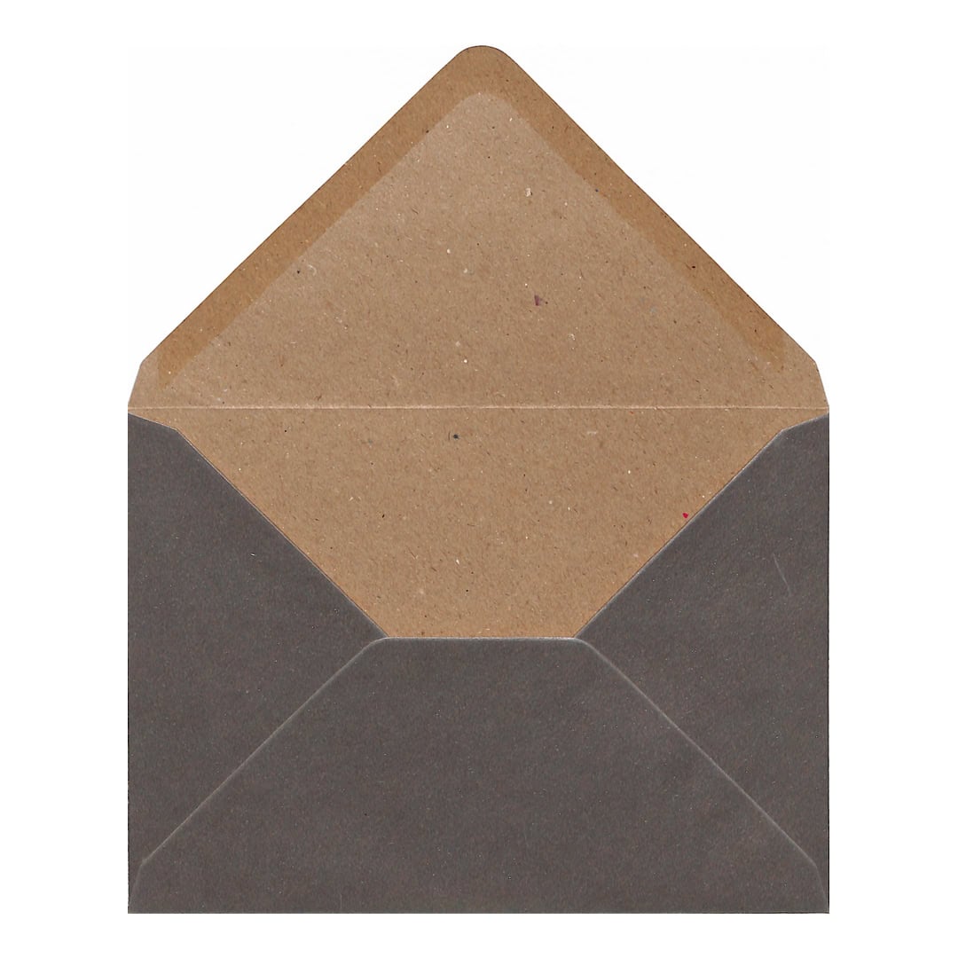 Pewter Kraft Envelope 5x7 Open