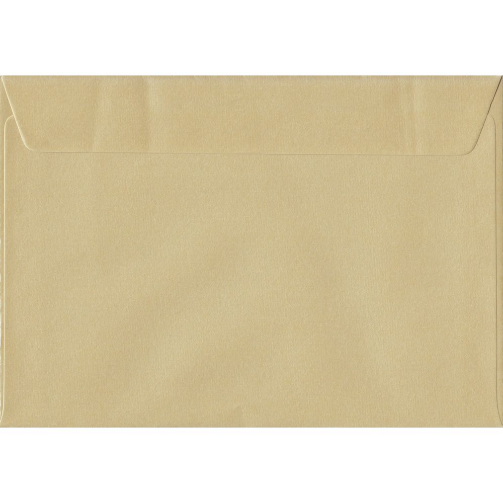 Champagne Envelopes. Pearl Champagne. 162mm x 229mm. 100gsm paper. Peel/Seal Flap.