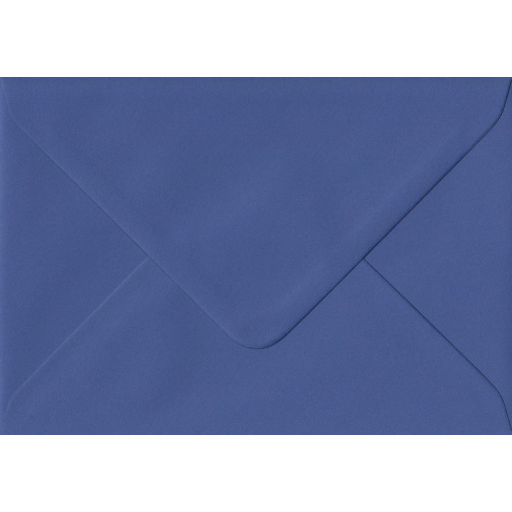 100 A6 Blue Envelopes. Iris Blue. 114mm x 162mm. 100gsm paper. Gummed Flap.