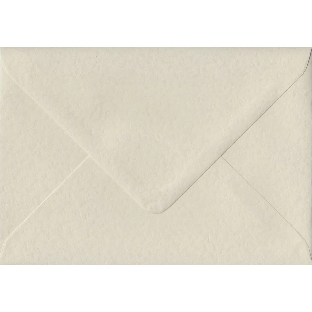 100 A6 Cream Envelopes. Ivory Hammer. 114mm x 162mm. 100gsm paper. Gummed Flap.