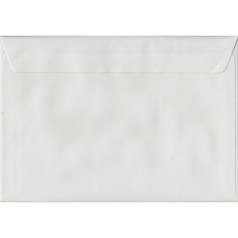 100 A5 White Envelopes. White Laid. 162mm x 229mm. 100gsm paper. Peel/Seal Flap.