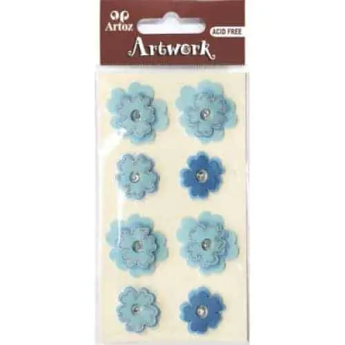 Blue Flower Craft Embellishment By Artoz