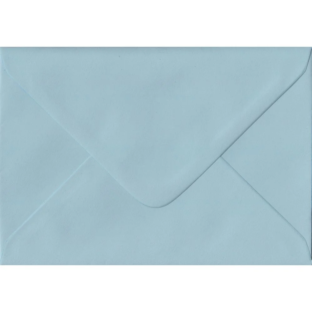 Baby Blue Pastel Gummed C6 114mm x 162mm Individual Coloured Envelope