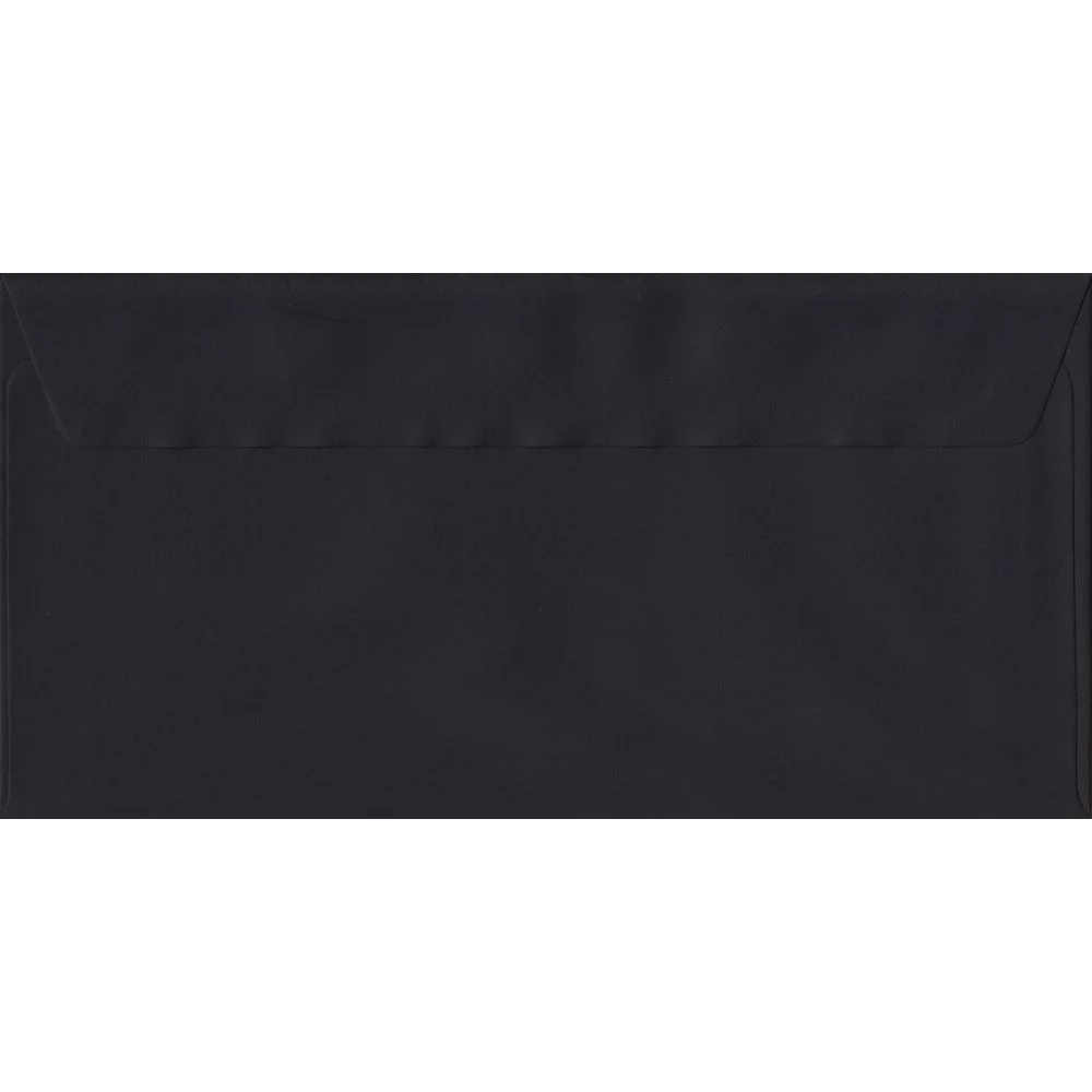 Black Premium Peel And Seal DL 110mm x 220mm Individual Coloured Envelope
