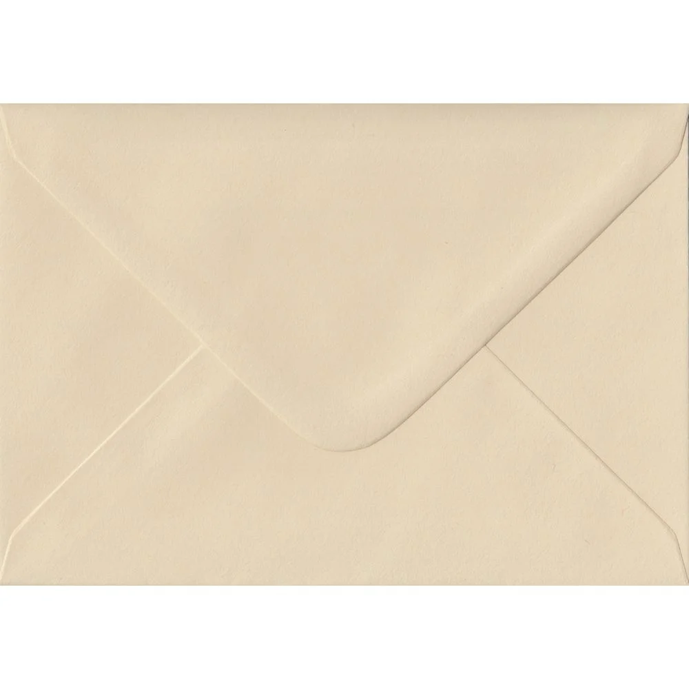 Cream Pastel Gummed Place Card 70mm x 110mm Individual Coloured Envelope