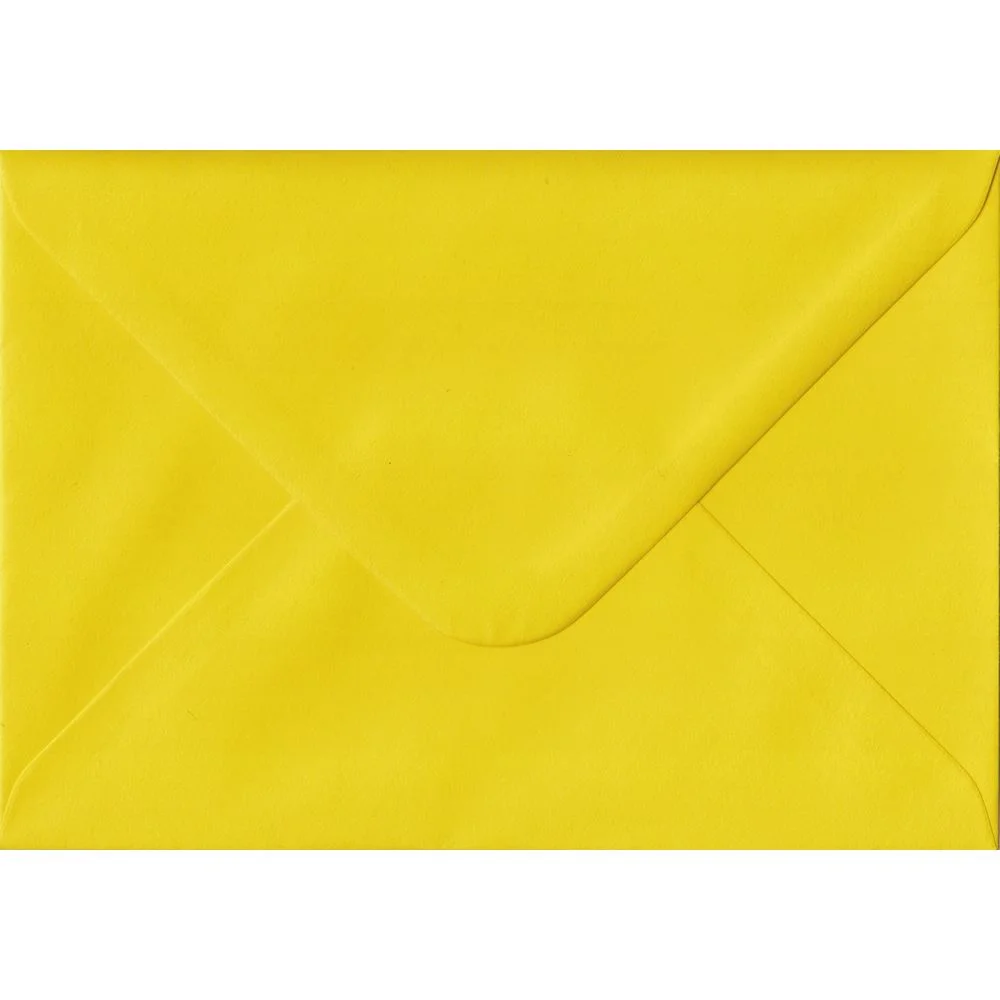 Daffodil Yellow Plain Gummed C6 114mm x 162mm Individual Coloured Envelope