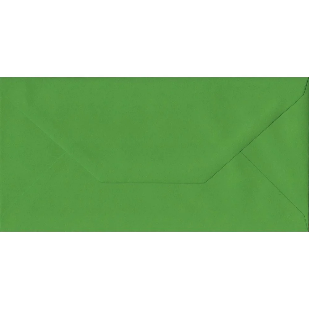 Fern Green Plain Gummed DL 110mm x 220mm Individual Coloured Envelope