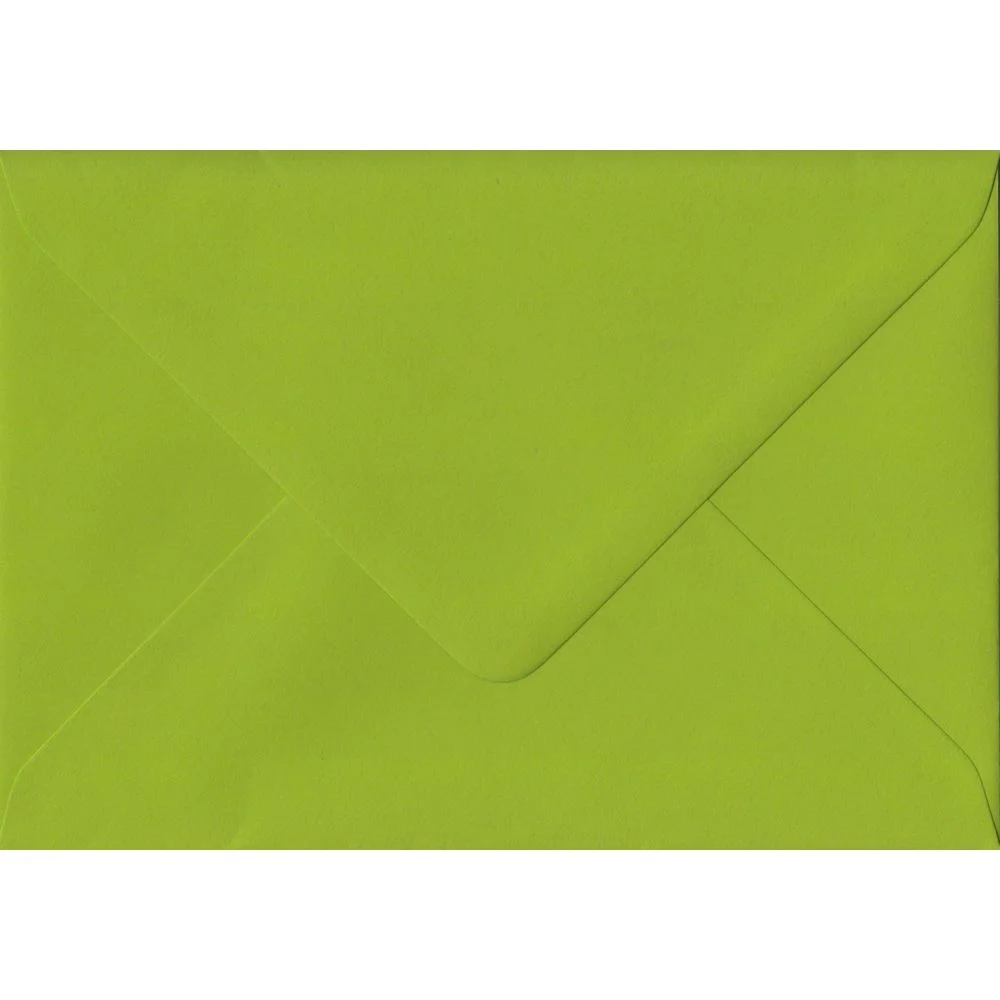 Fresh Green Plain Gummed C6 114mm x 162mm Individual Coloured Envelope