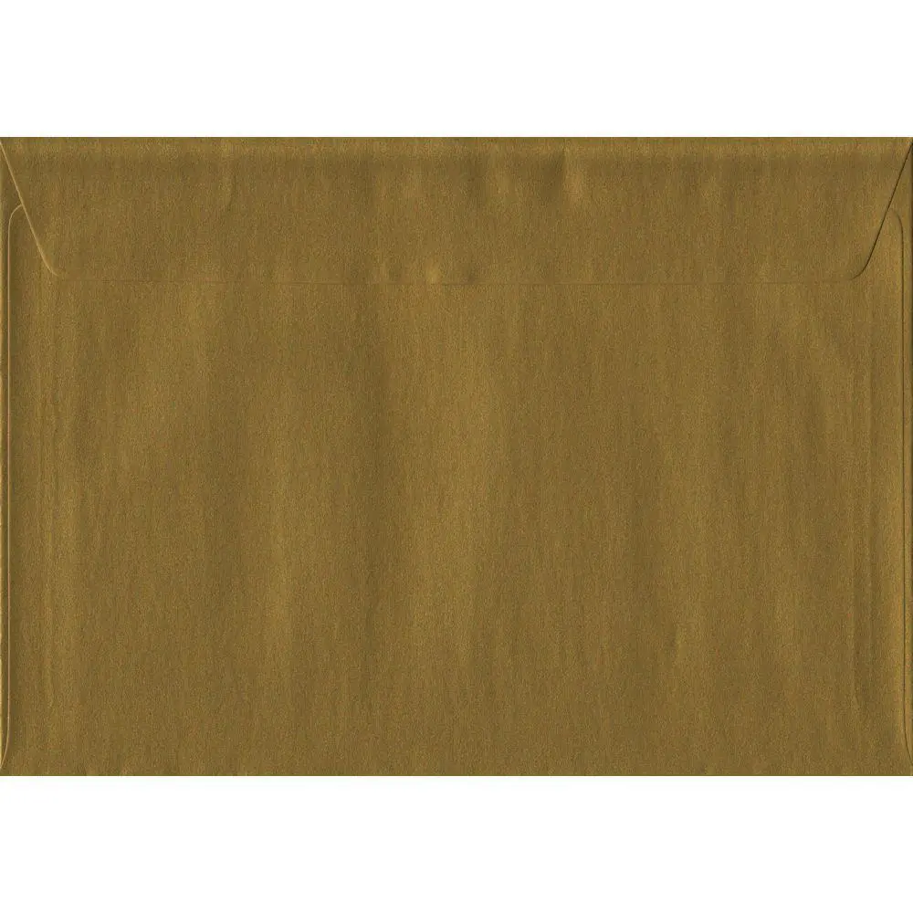 Gold Metallic Peel And Seal C5 162mm x 229mm Individual Coloured Envelope