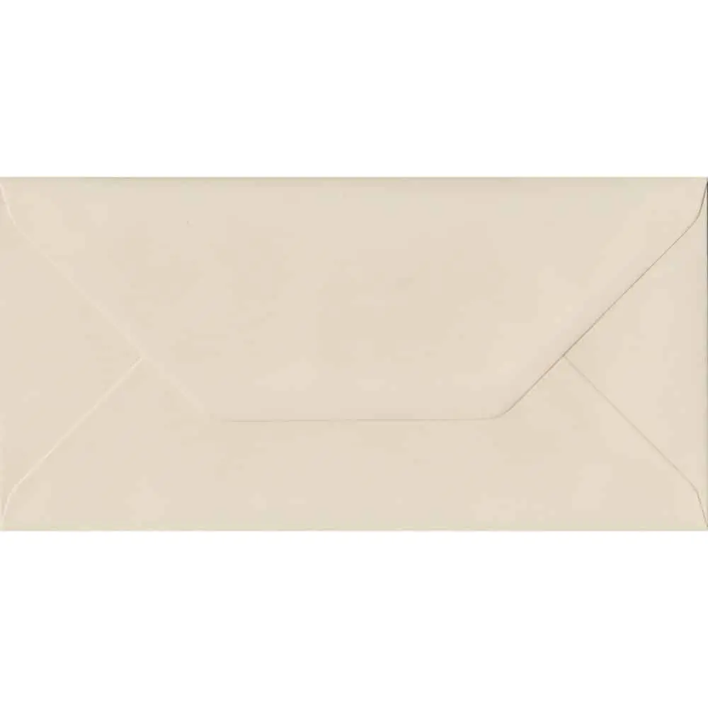 Ivory Pastel Gummed DL 110mm x 220mm Individual Coloured Envelope