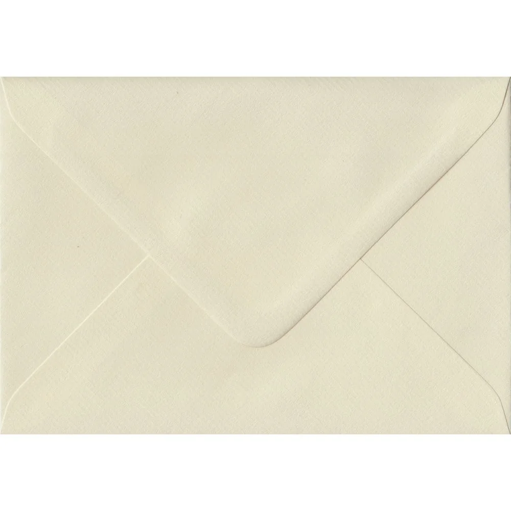 Ivory Hammer Textured Gummed G6 125mm x 175mm Individual Coloured Envelope