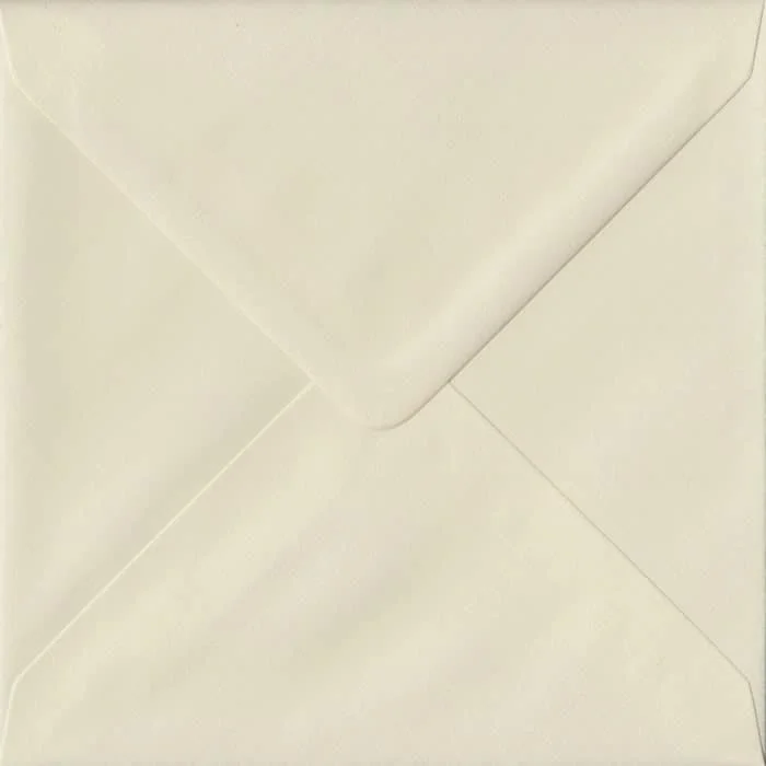 Ivory Laid Textured Gummed S4 155mm x 155mm Individual Coloured Envelope