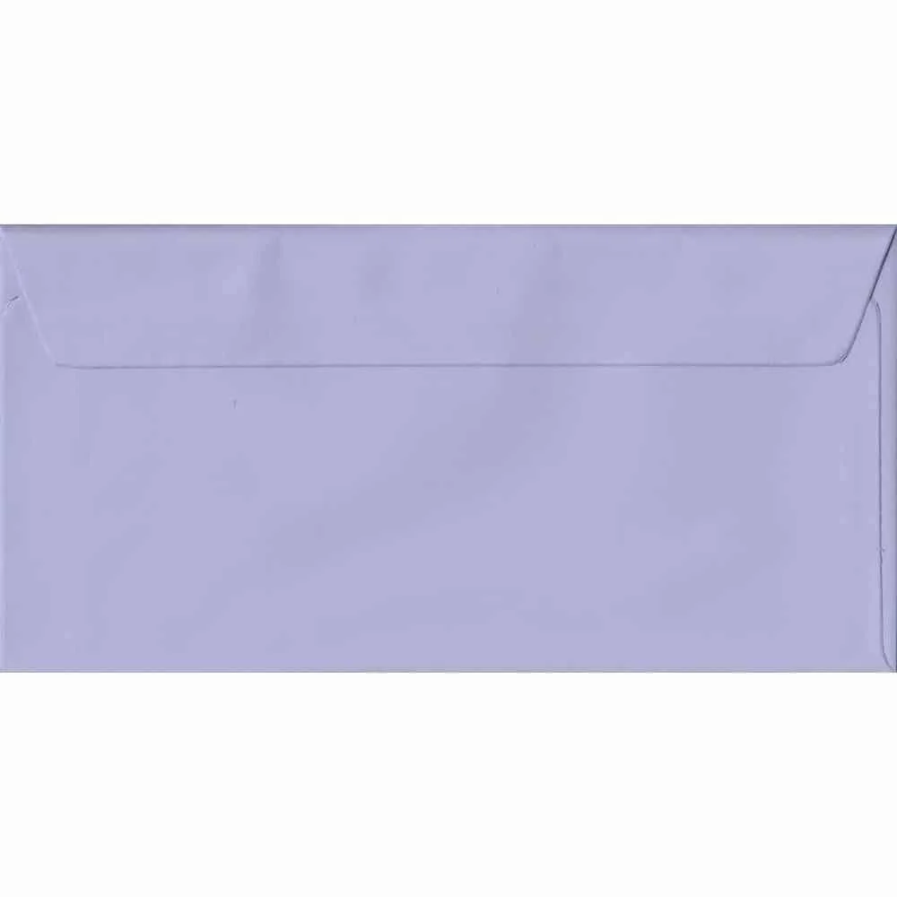 Lilac Pastel Peel And Seal DL 110mm x 220mm Individual Coloured Envelope