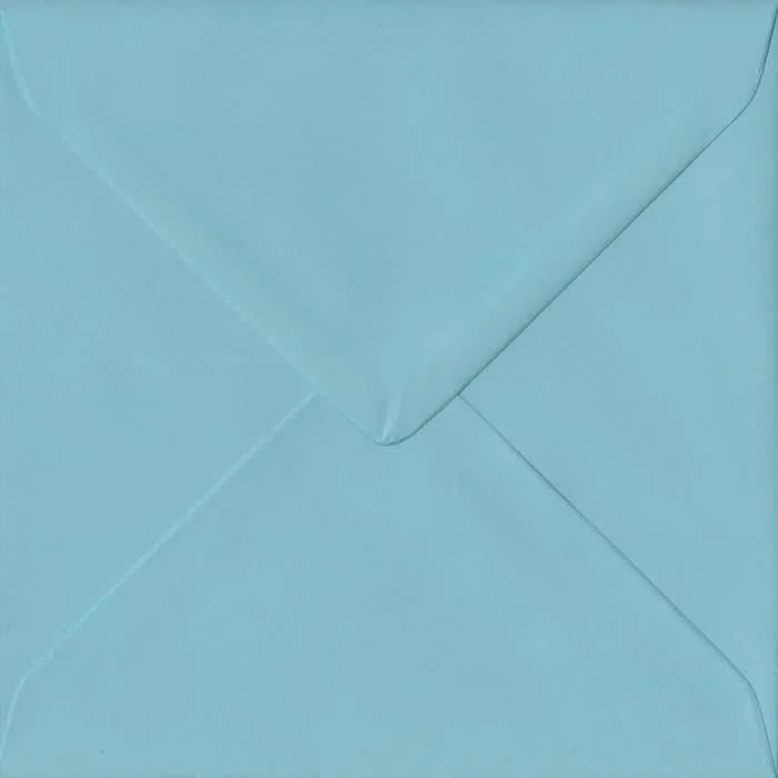 Blue Pastel Gummed S4 155mm x 155mm Individual Coloured Envelope