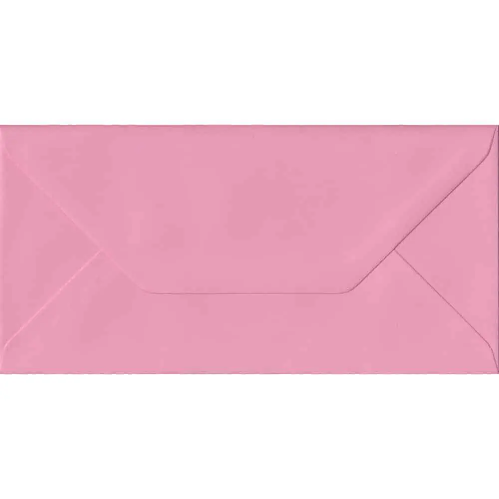 Pink Pastel Gummed DL 110mm x 220mm Individual Coloured Envelope