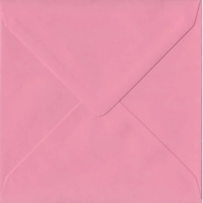 Pink Pastel Gummed S4 155mm x 155mm Individual Coloured Envelope