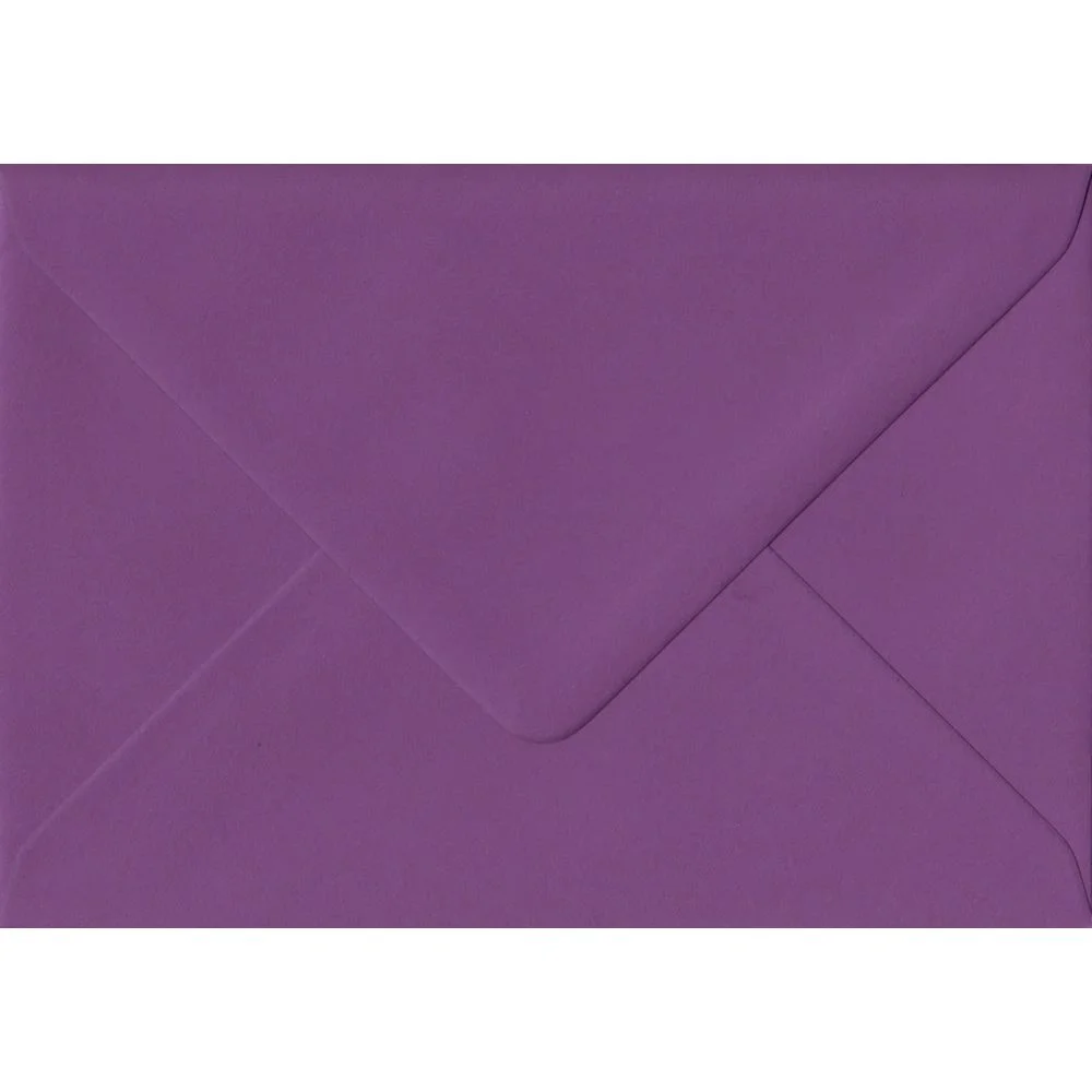 Purple Plain Gummed Place Card 70mm x 110mm Individual Coloured Envelope