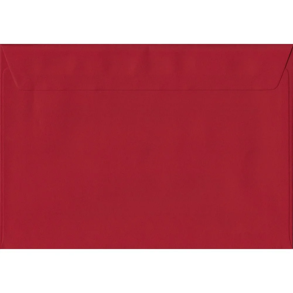 Scarlet Red Plain Peel And Seal C5 162mm x 229mm Individual Coloured Envelope