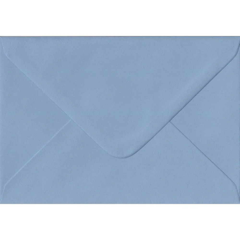 Wedgwood Blue Plain Gummed C6 114mm x 162mm Individual Coloured Envelope