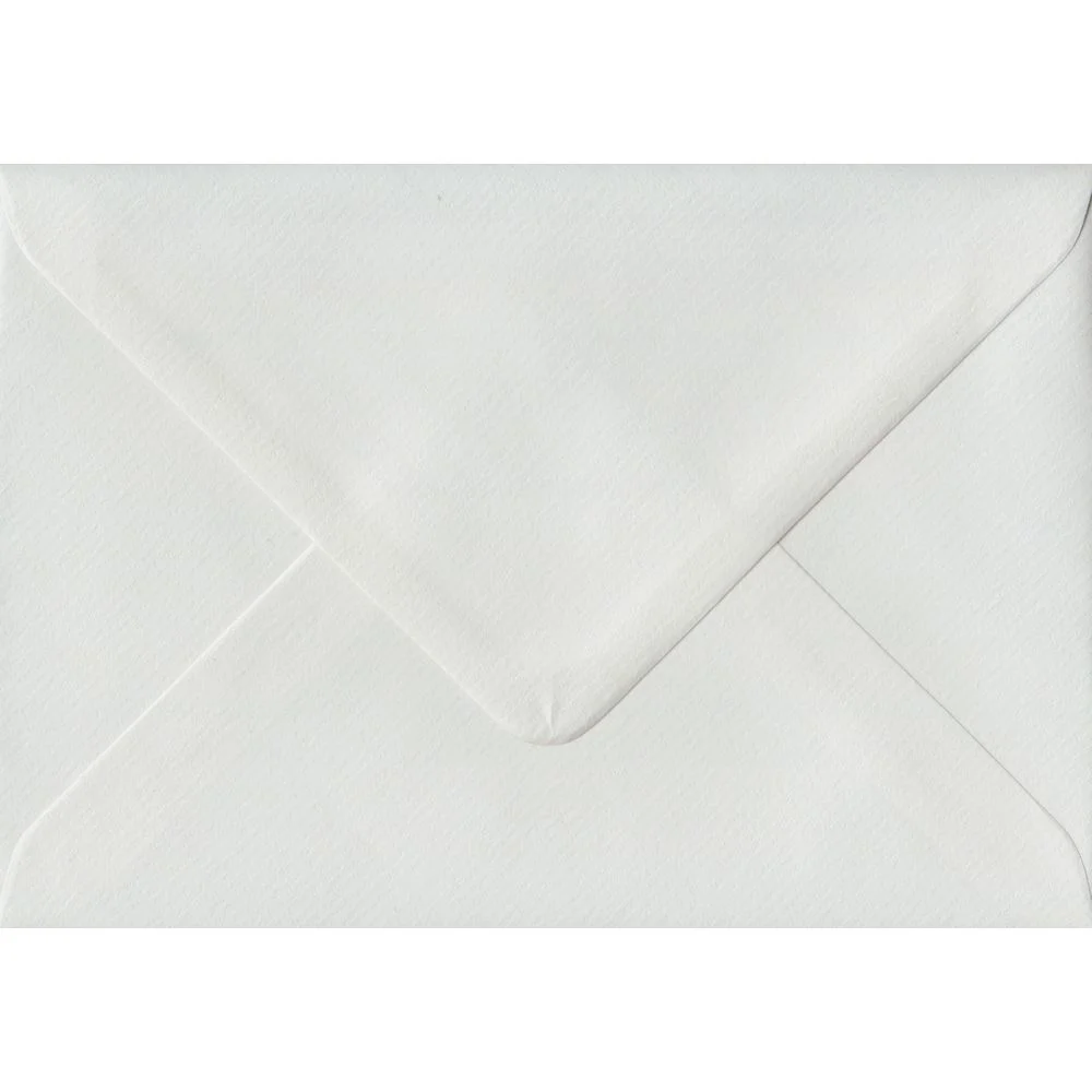 White Laid Textured Gummed C6 114mm x 162mm Individual Coloured Envelope