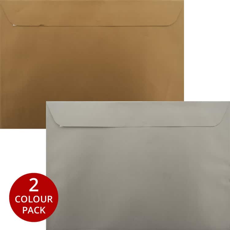 Awards Pack 50 Gold Silver C4 Peel/Seal 120gsm Luxury Envelopes