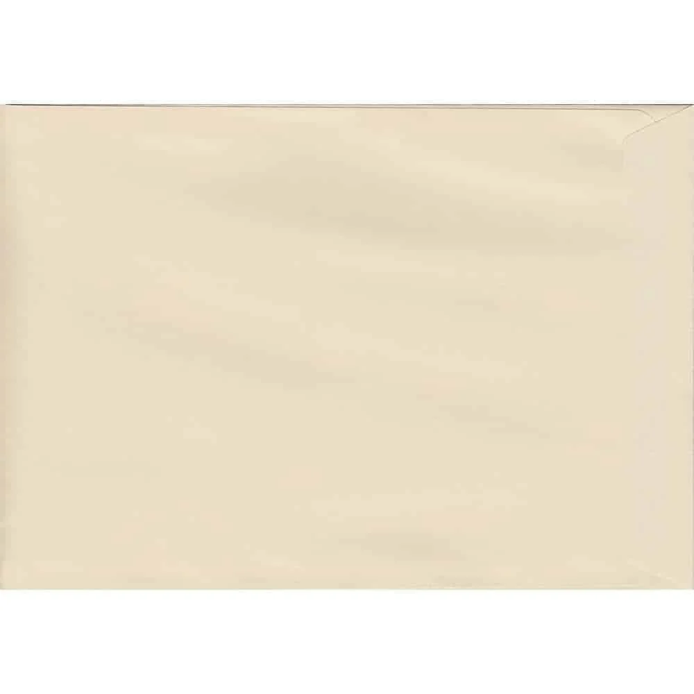 A4 Cream Envelope - Clotted Cream Peel/Seal C4 229mm x 324mm 120gsm Luxury Pocket Envelope