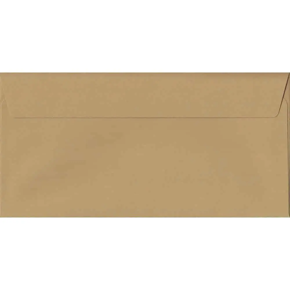 Biscuit Beige 114mm x 229mm 120gsm Peel/Seal DL/Tri-Fold A4 Sized Envelope