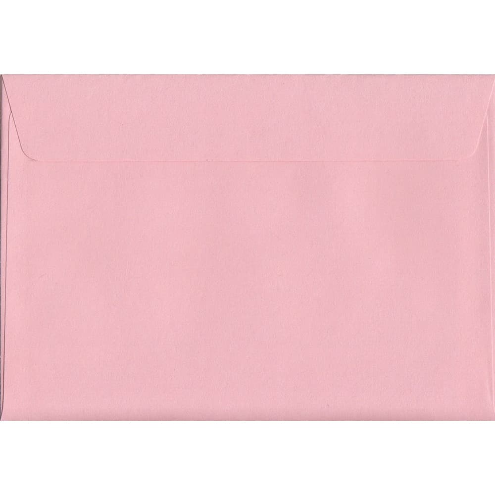 100 A6 Pink Envelopes. Baby Pink. 114mm x 162mm. 120gsm paper. Peel/Seal Flap.