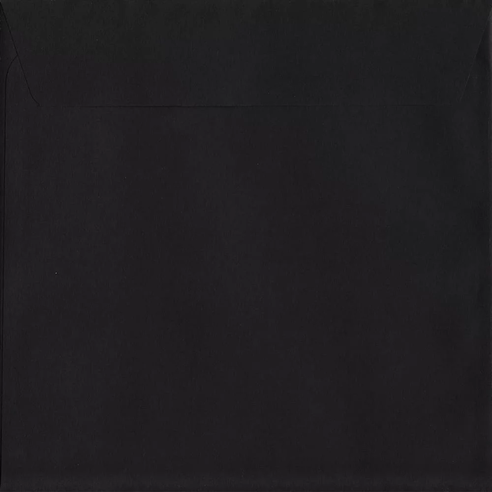 50 Large Square Black Envelopes. Luxury Black. 220mm x 220mm. 120gsm paper. Peel/Seal Flap.